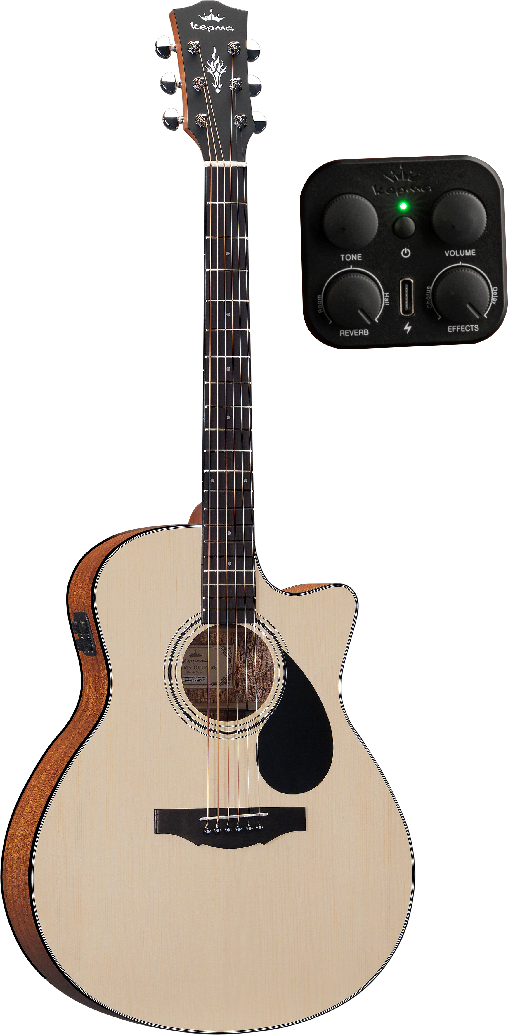 KEPMA GUITARS PLYTONE SERIES - EACE+ K10 GRAND AUDITORIUM NATURAL