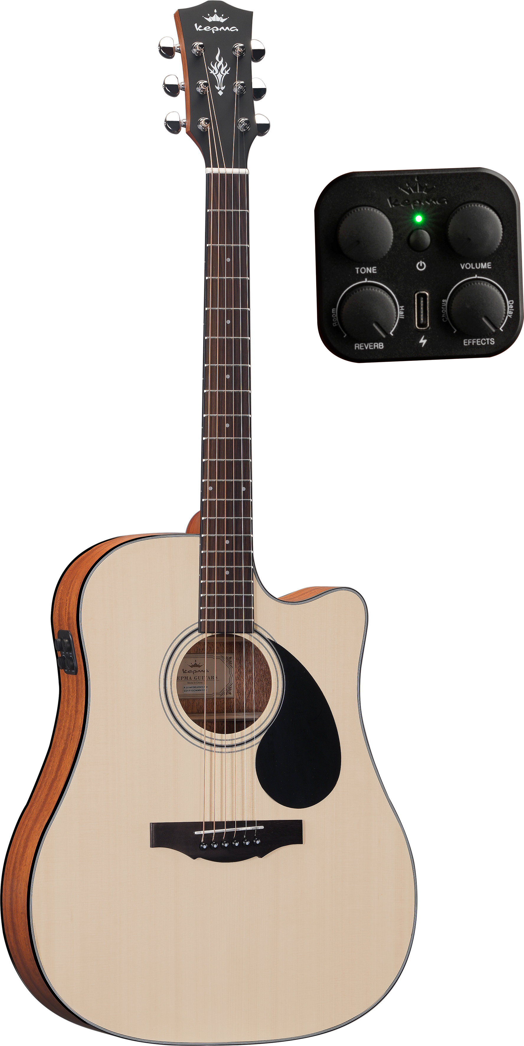 KEPMA GUITARS PLYTONE SERIES - EDCE+ K10 DREADNOUGHT NATURAL