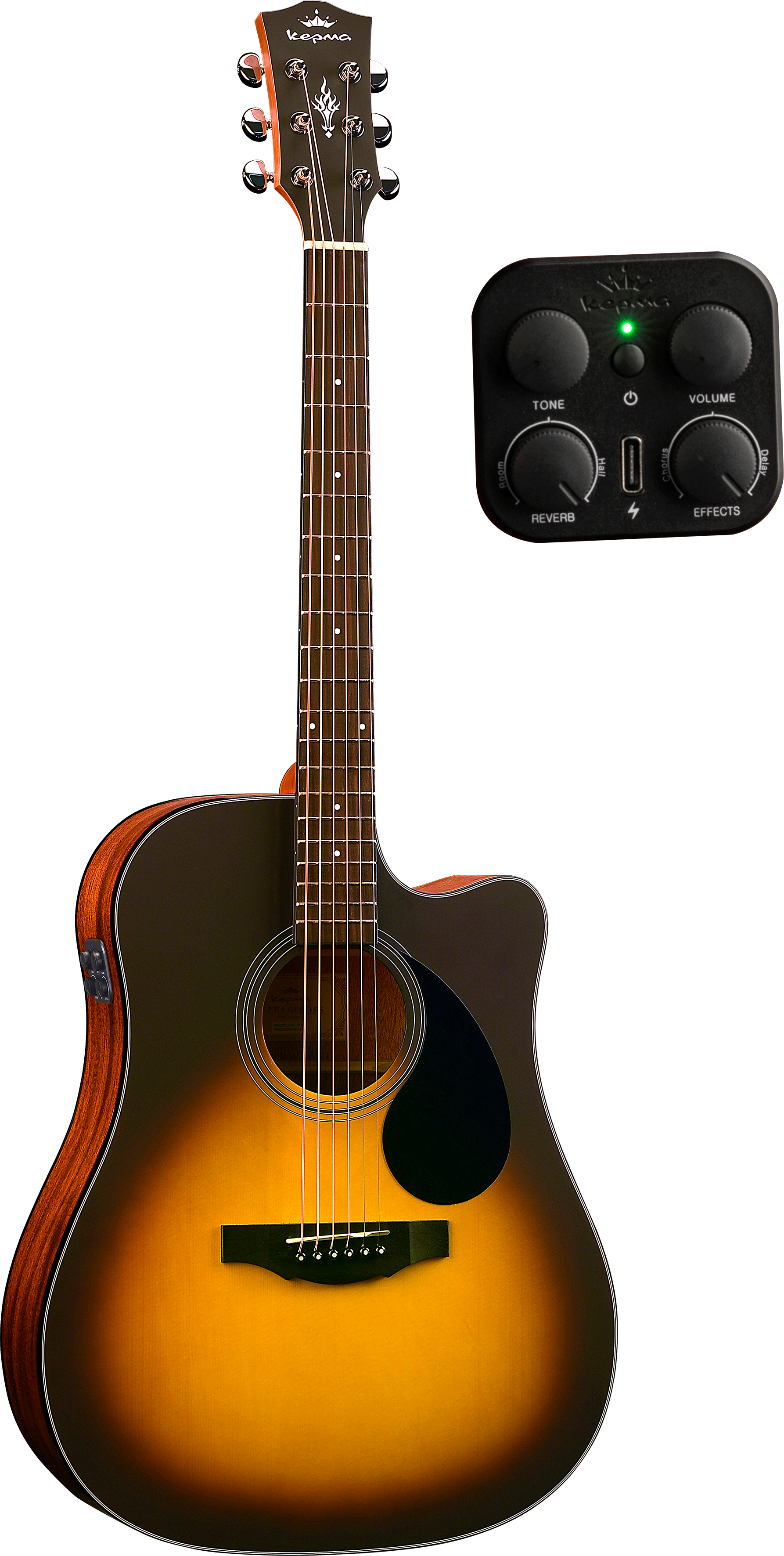 KEPMA GUITARS PLYTONE SERIES - EDCE+ K10 DREADNOUGHT SUNBURST