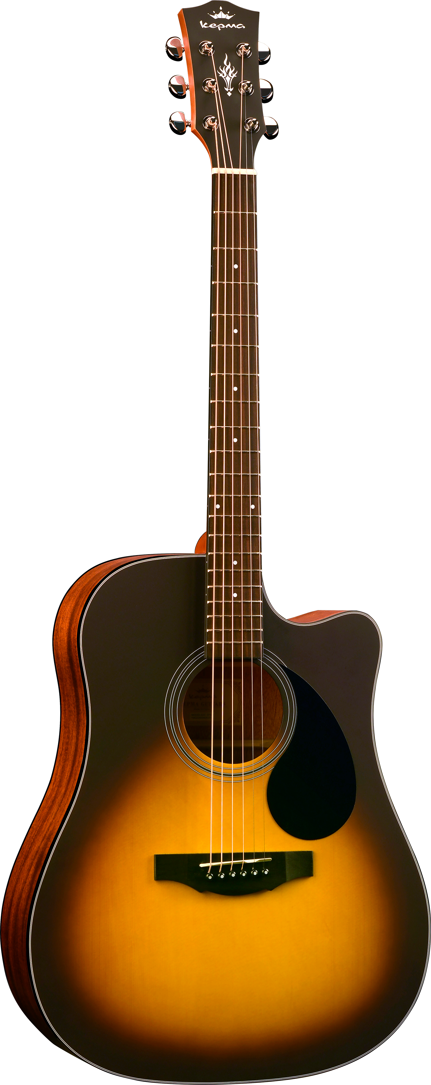 KEPMA GUITARS PLYTONE SERIES - EDC+ DREADNOUGHT SUNBURST