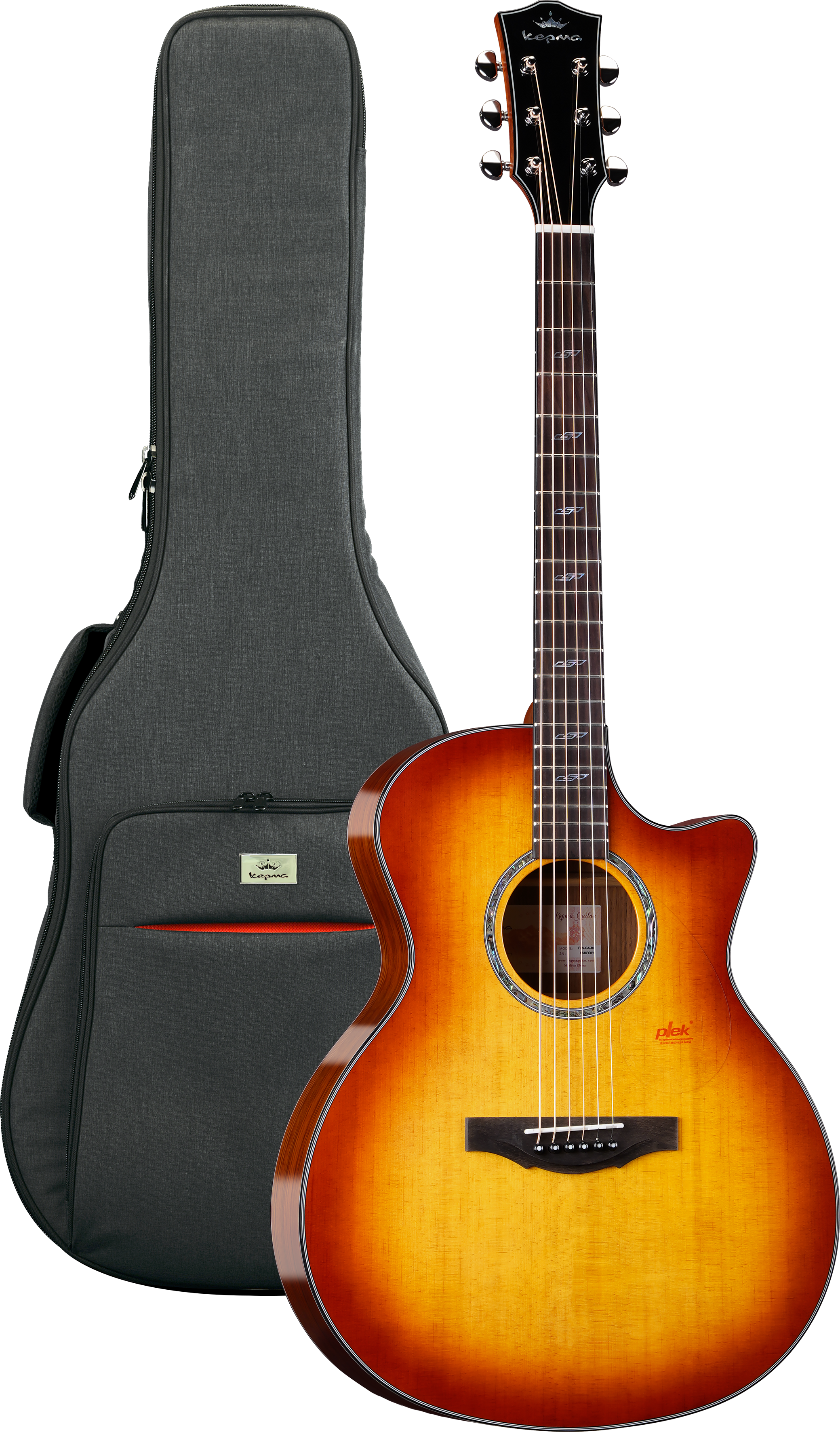 KEPMA GUITARS SOLID TOP SERIES - F2S GRAND AUDITORIUM CHERRY BURST