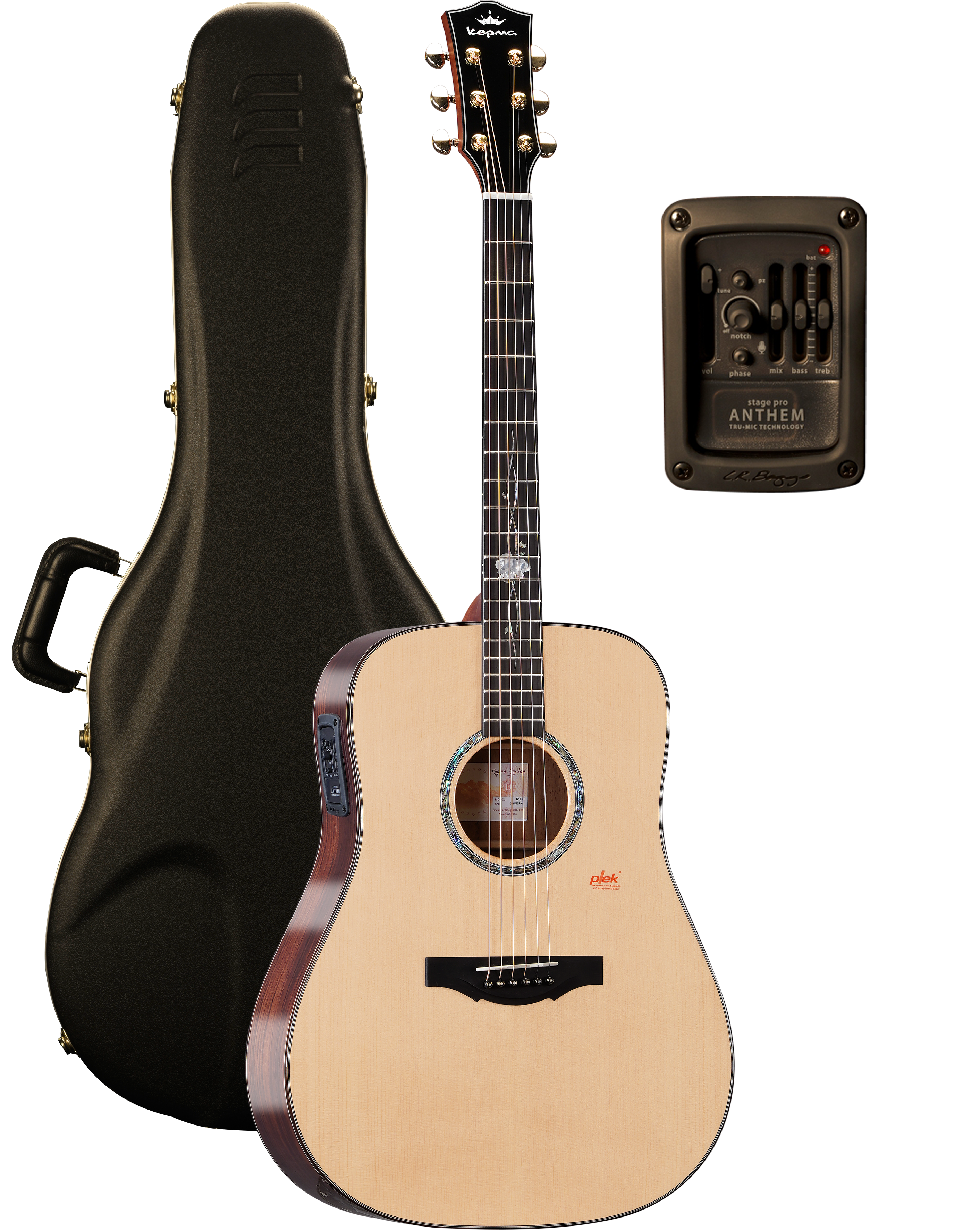 KEPMA GUITARS SOLID TOP SERIES - G1E DREADNOUGHT NATURAL